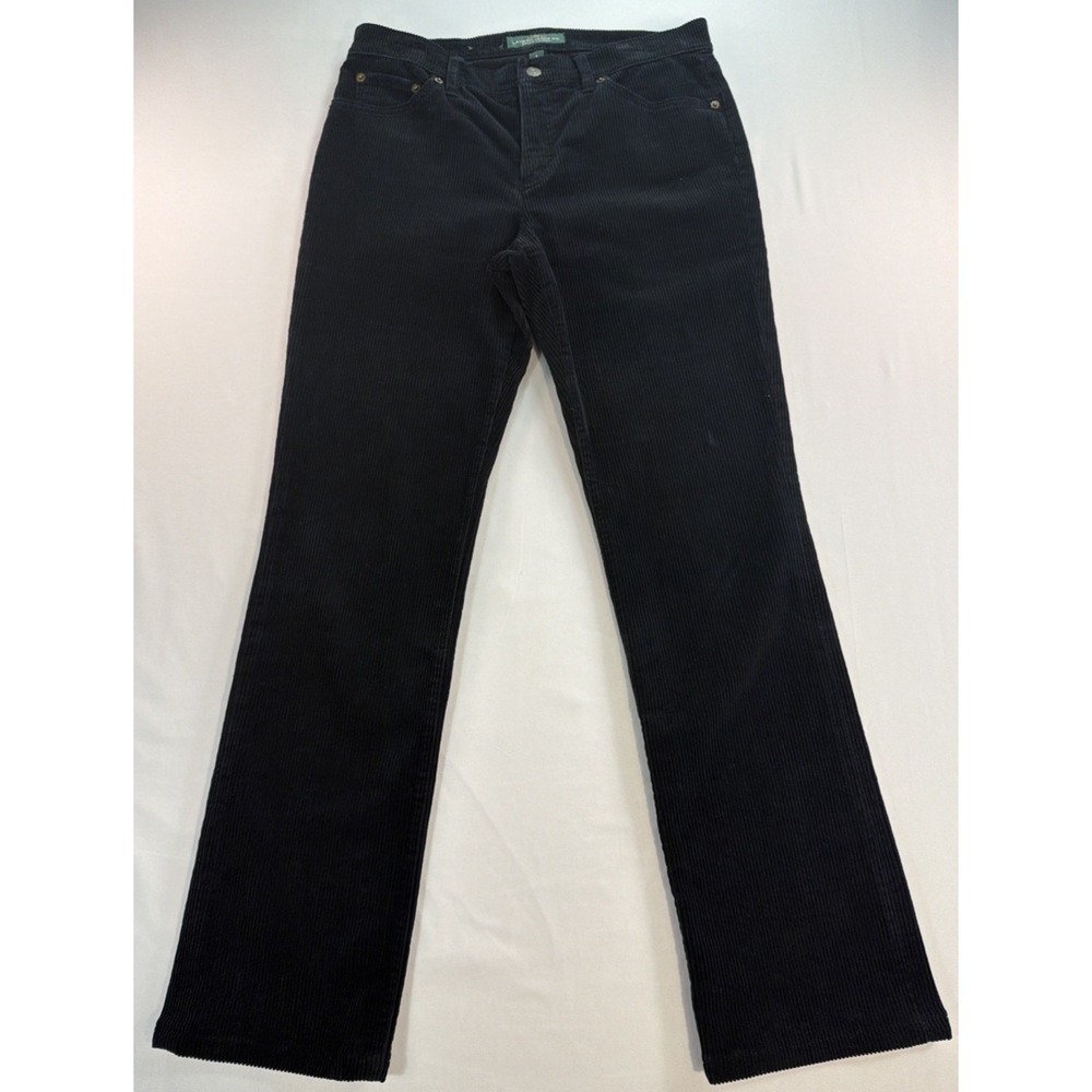 Lauren Ralph Lauren Corduroy Pants Women's 6 Black Straight
